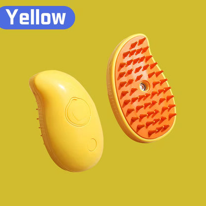 3-in-1 Pet Grooming Brush – Steam, Massage & Hair Removal