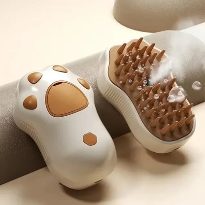 3-in-1 Pet Grooming Brush – Steam, Massage & Hair Removal