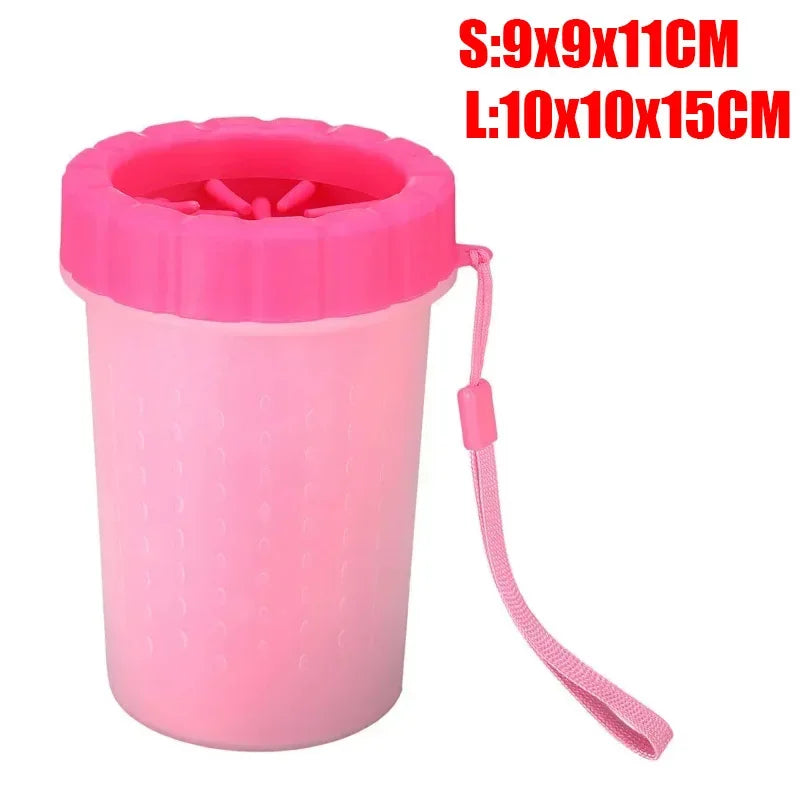 Dog Paw Cleaning Cup with Soft Silicone Brush - Pet Foot Washer for Dogs and Cats