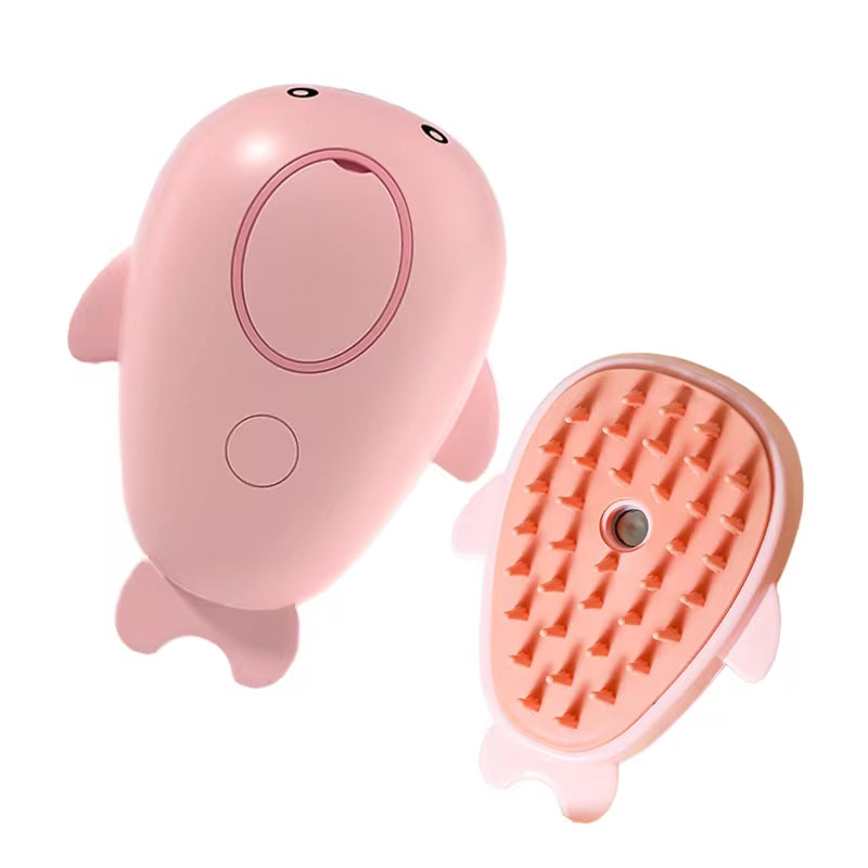 3-in-1 Pet Grooming Brush – Steam, Massage & Hair Removal