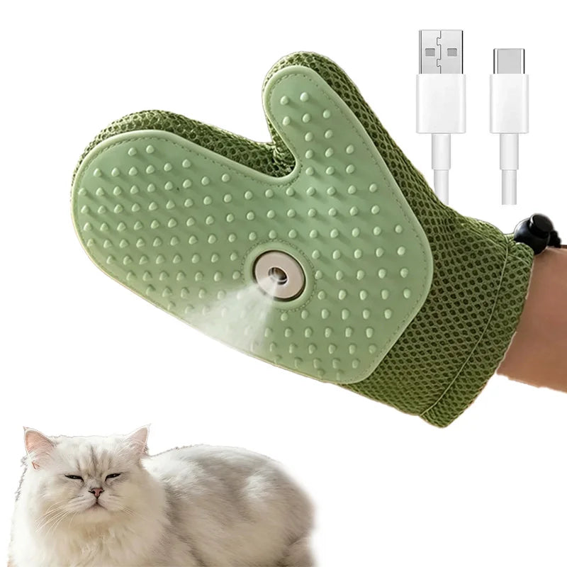 3-in-1 Pet Grooming Brush – Steam, Massage & Hair Removal